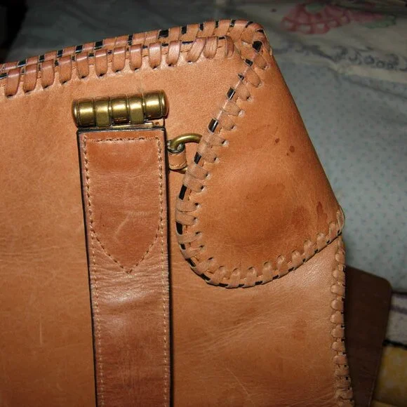 Elliot Lucca Tan “Gisele” Leather Shoulder Bag - Picture 14 of 14